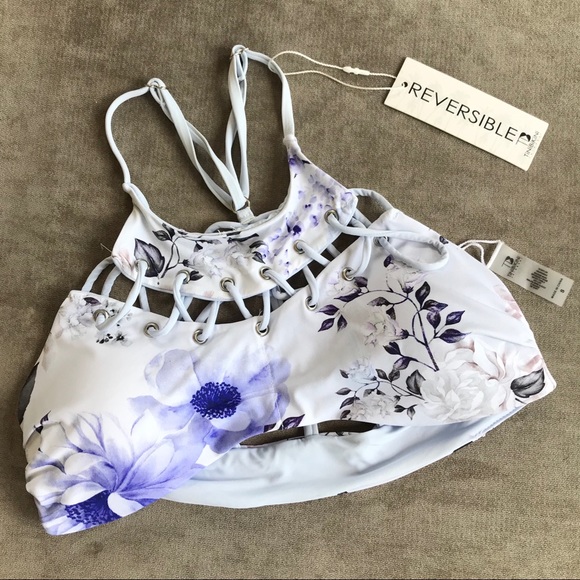 Floral/Pastel Reversible TiniBikini Swimsuit - Picture 3 of 16